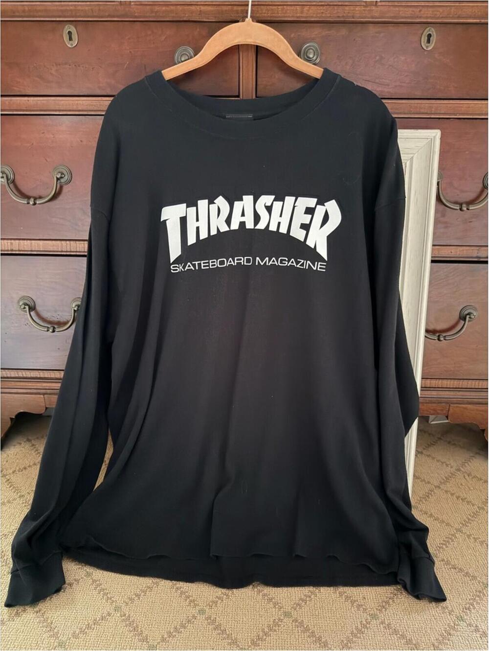 Thrasher Skate Mag Black long sleeved T-shirt XL